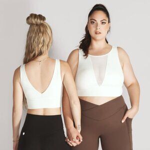 POPFLEX Vivid Crop in Cream size XS